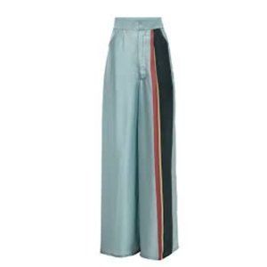 Fe Noel High Rise Wide-Leg Rogers Caribbean Pride Pant Gray Black Red XS